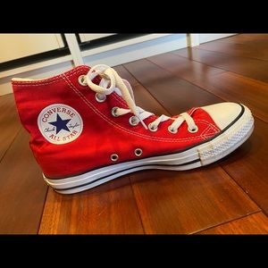 Red High Tops Converse ALL STAR